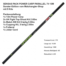 Sensas Kopfrute Power Carp 74 als 13m Pack mit 5 Kits - Sonderedition 2023