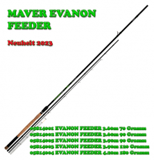 Maver EVANON FEEDER 3.00m 50 Gramm, 4 Carbonspitzen mit 2.2mm, 2-teilig, Messepreis!